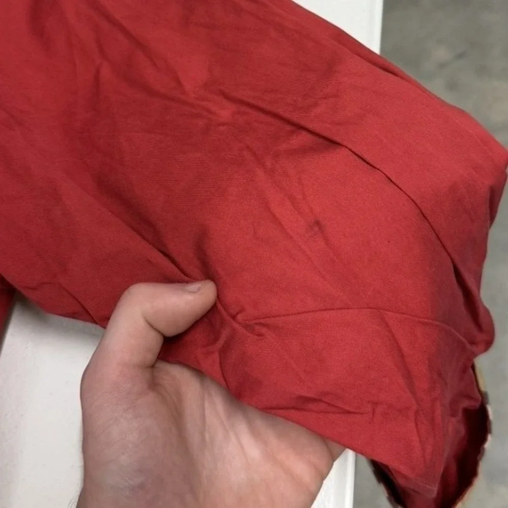 Burberry London Red Hooded parka Barn Jacket Nova Check Lining Womens Coat - Picture 8 of 10